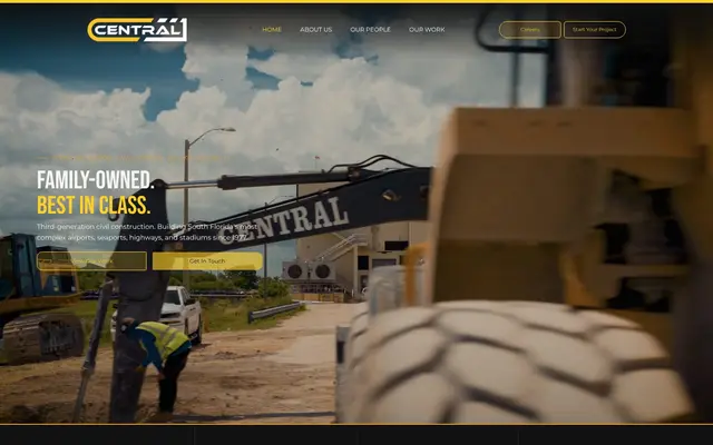 Central Civil Construction website homepage