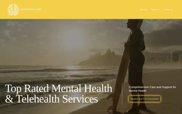 Infirmieres Care website homepage