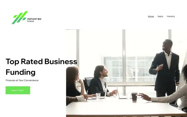 Instant Biz Fundz website homepage